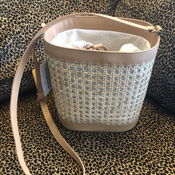NWOT Tommy Bahama Straw Bucket Bag - Picture 2 of 7